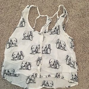 Aeropostale elephant crop tank